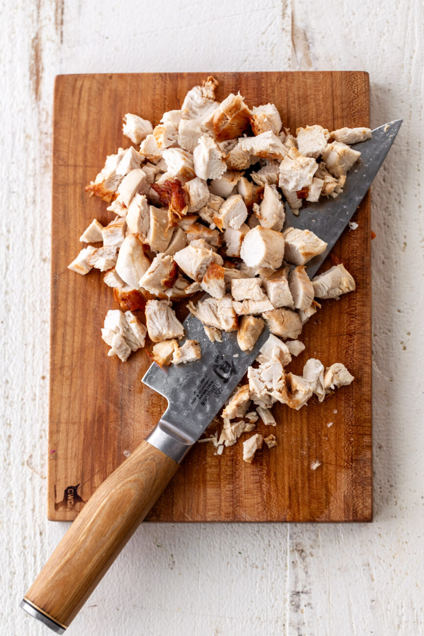 chopped cooked chicken breast.