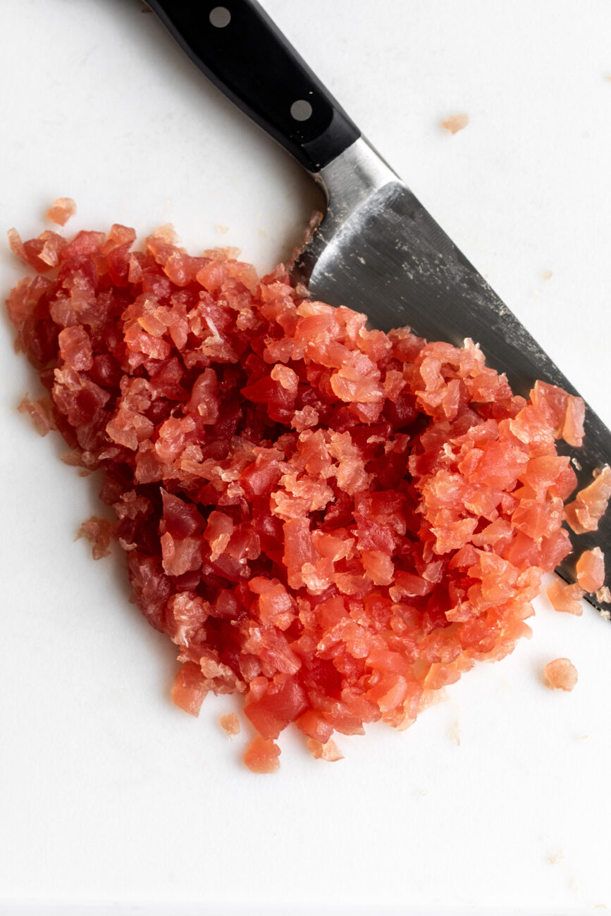 minced ahi tuna.