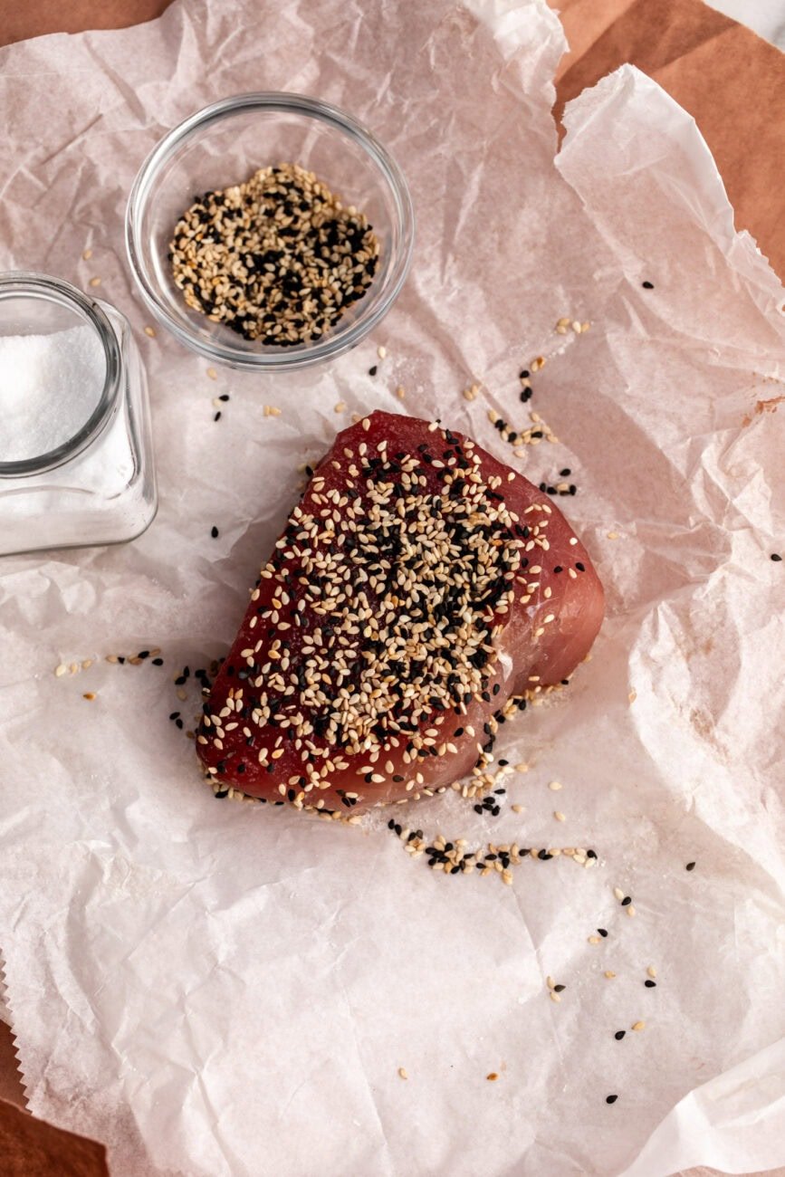 sesame crusted ahi tuna filet.