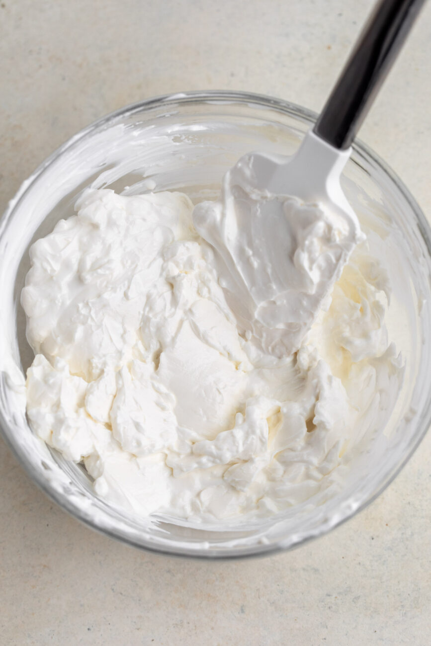 creamy cheese and sour cream mixture.