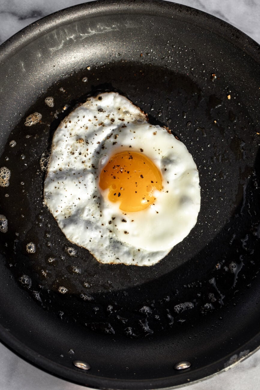 over easy eggs.
