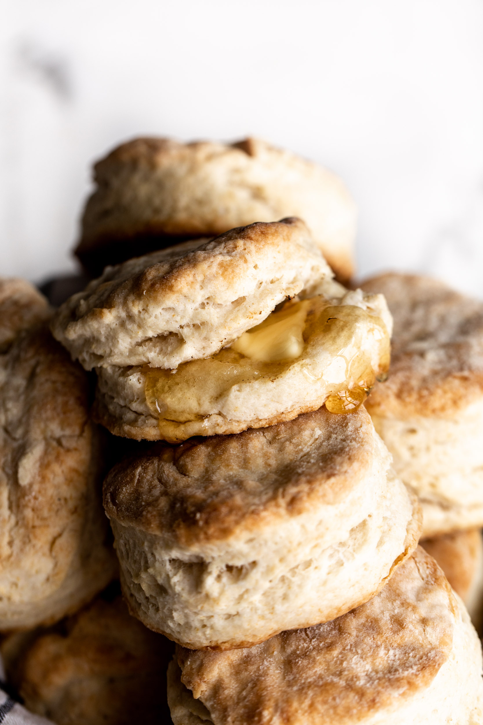 Buttermilk Biscuits with honey and butter