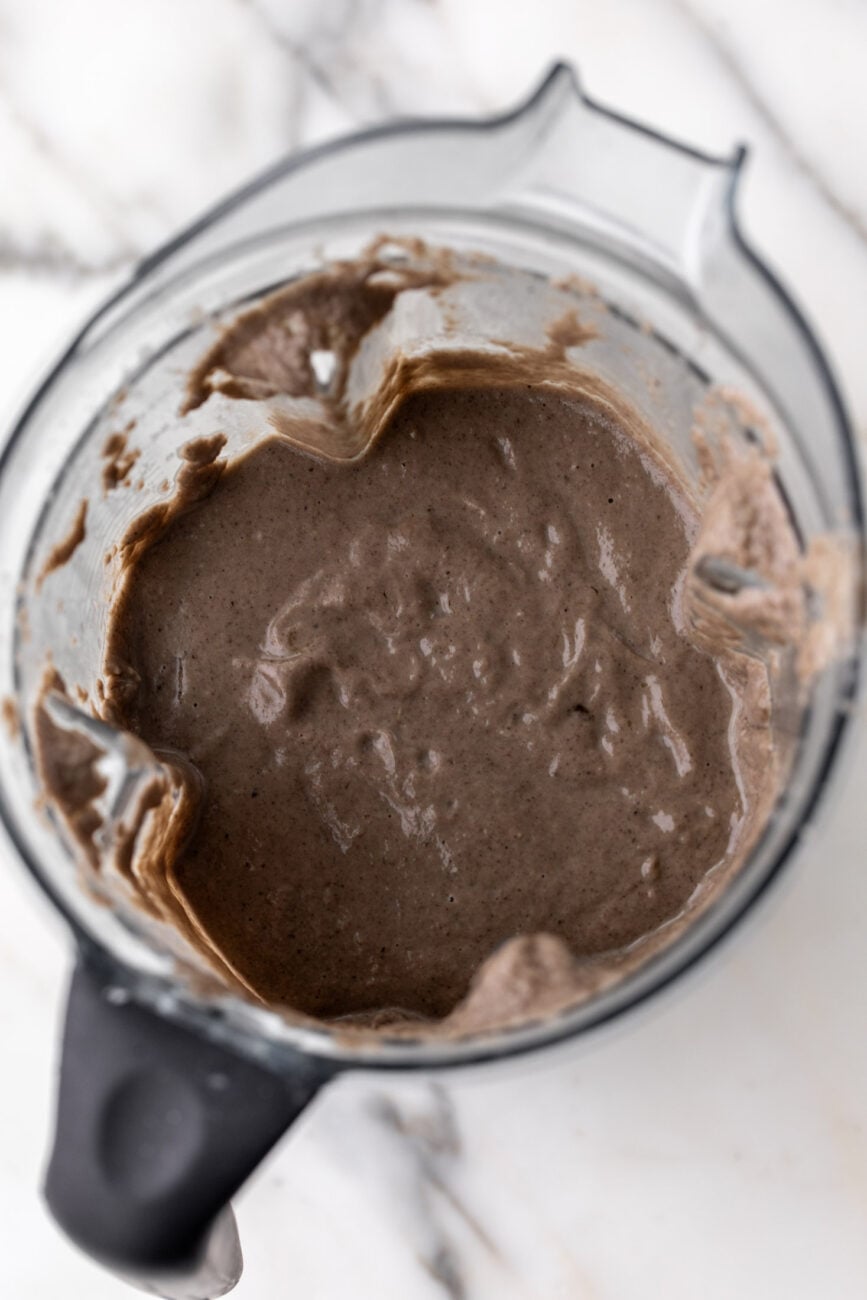 blended creamy mushroom soup.