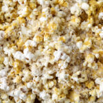 garlic parmesan cheesy popcorn with nutritional yeast recipe.
