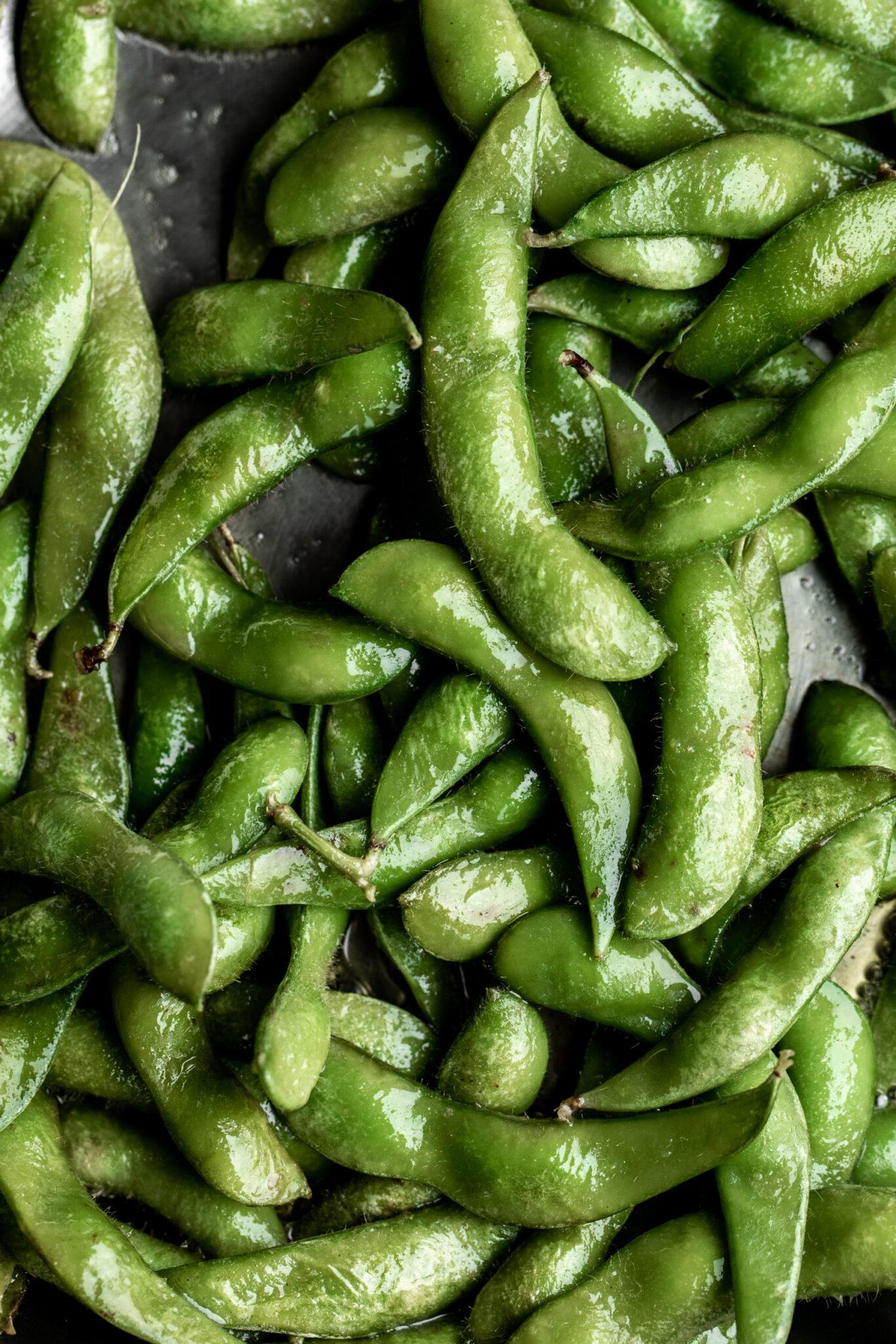 Garlic Soy Edamame Cooking with Cocktail Rings