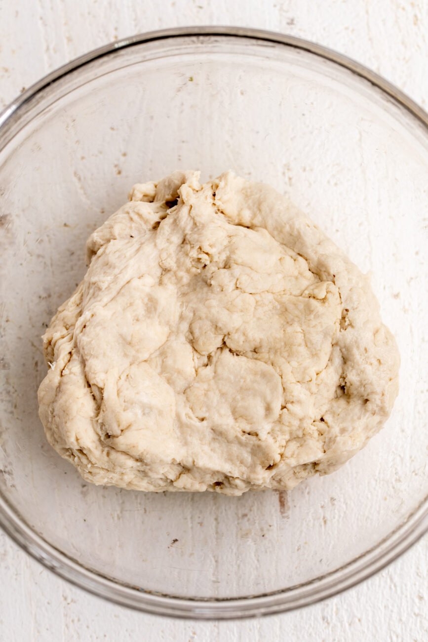 mixed dough homemade bao buns.