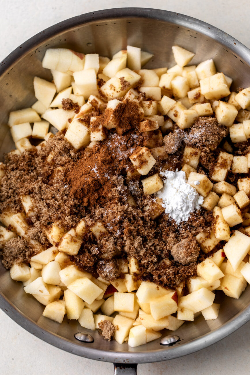 apple filling with brown sugar.