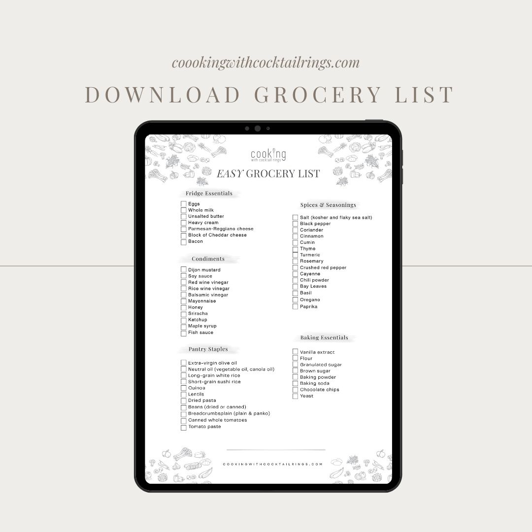 download CWCR grocery checklist for fully stocked pantry.