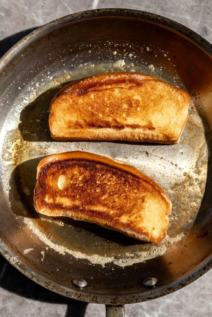 toasted brioche top split rolls