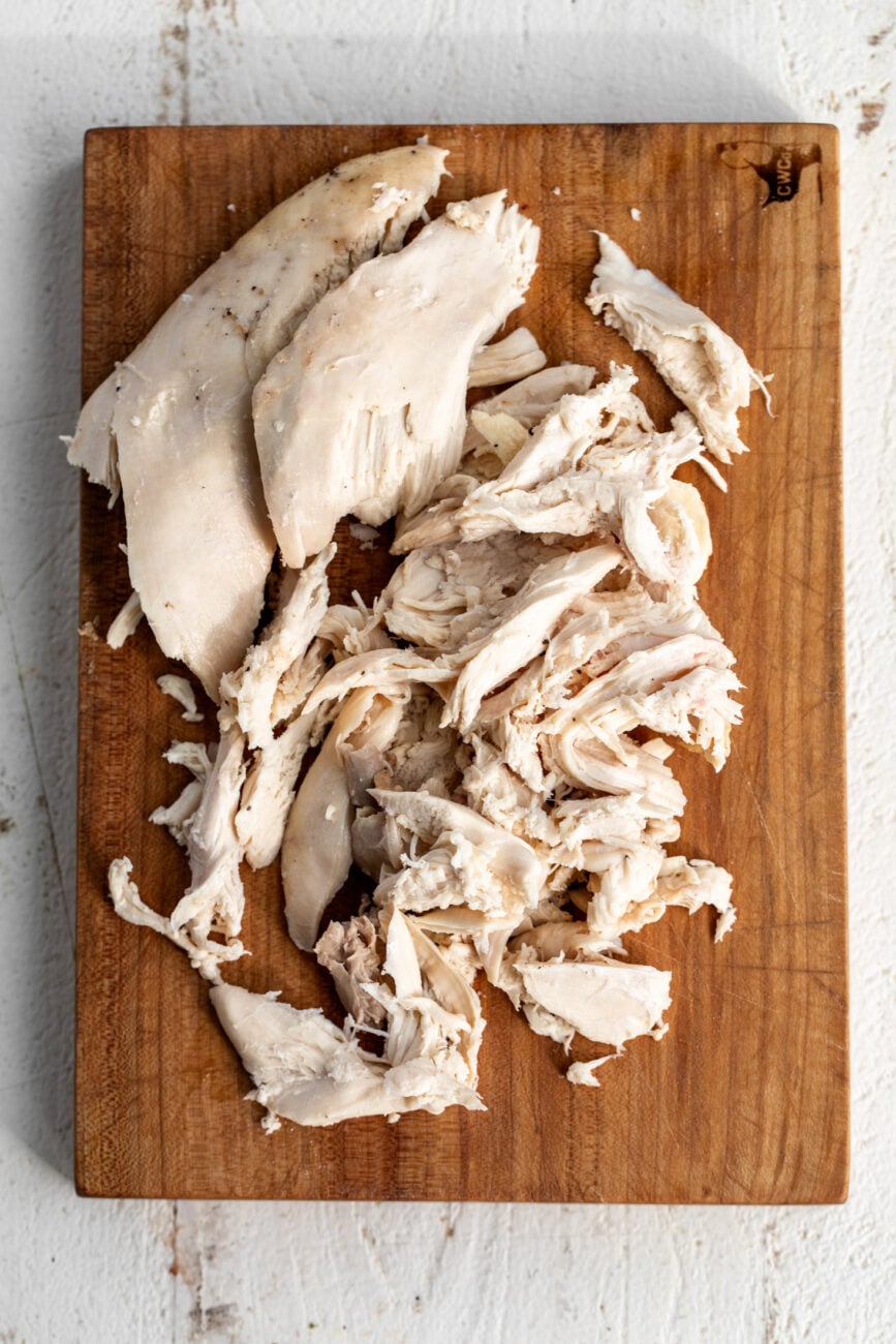 shredded chicken breasts.