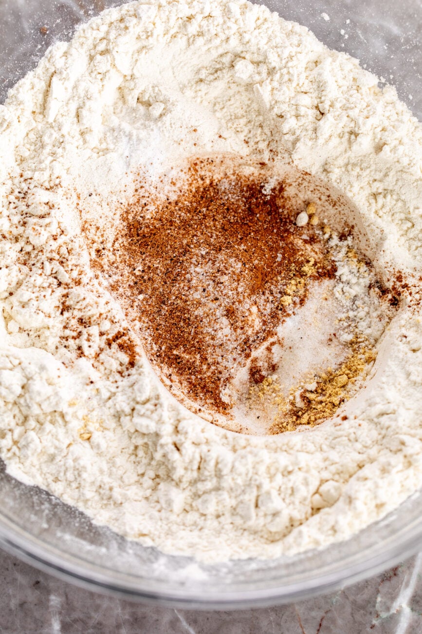 gingerbread waffle batter.