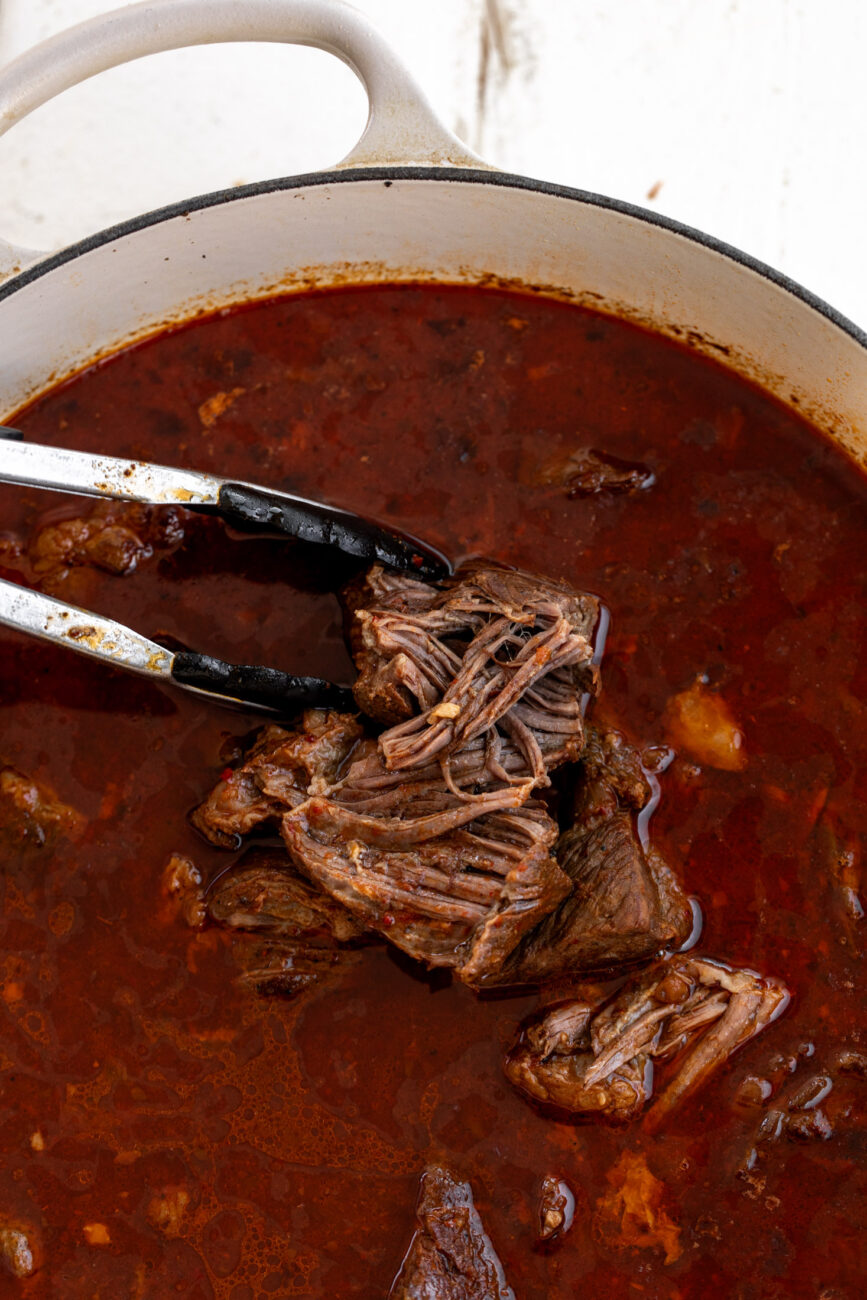 shredded beef short rib.