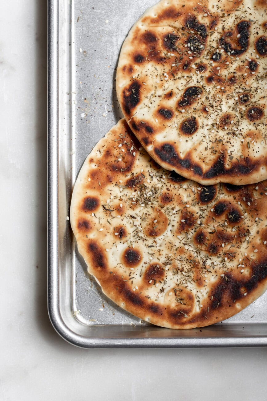 za\'atar spiced pita bread.