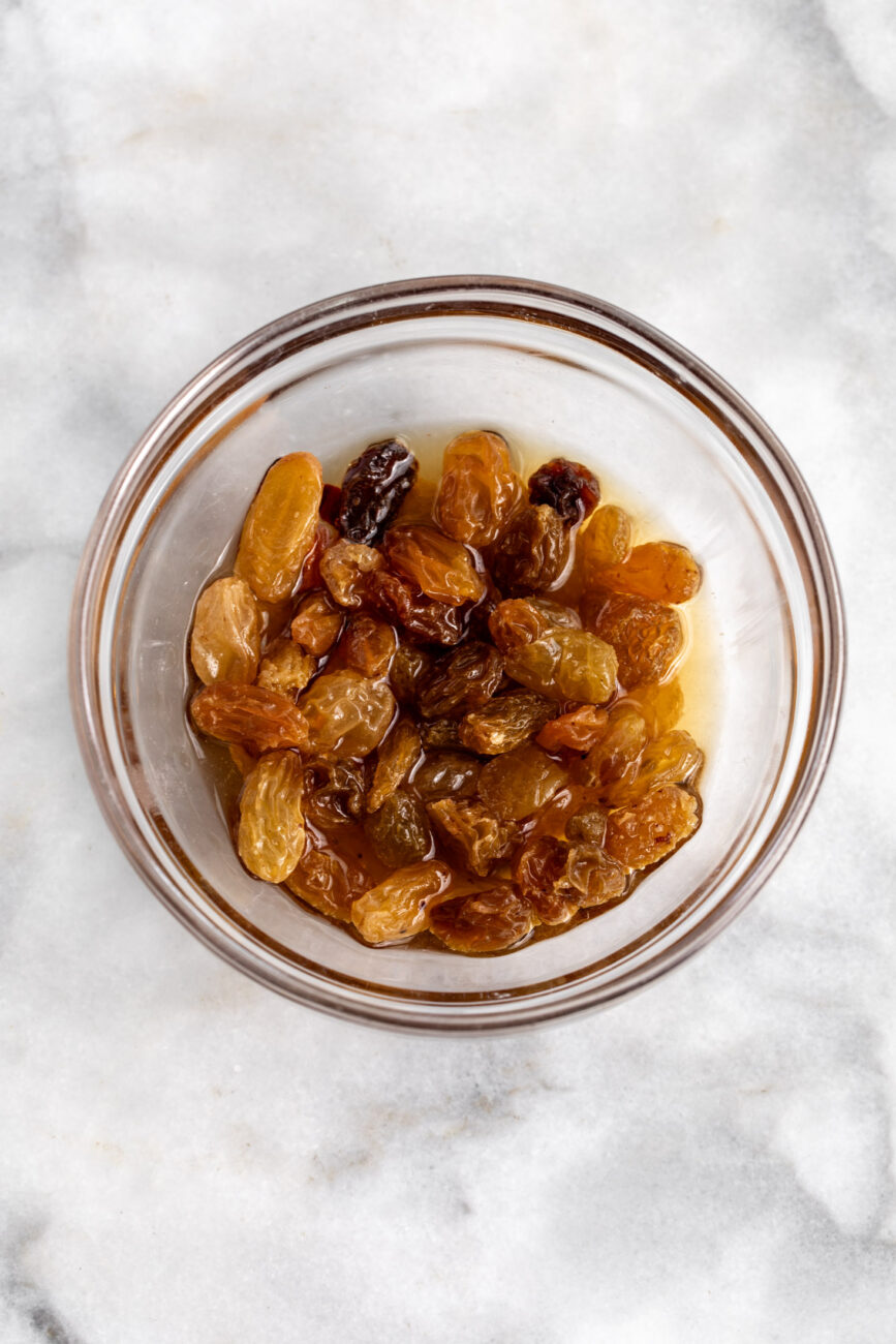 rum soaked raisins.