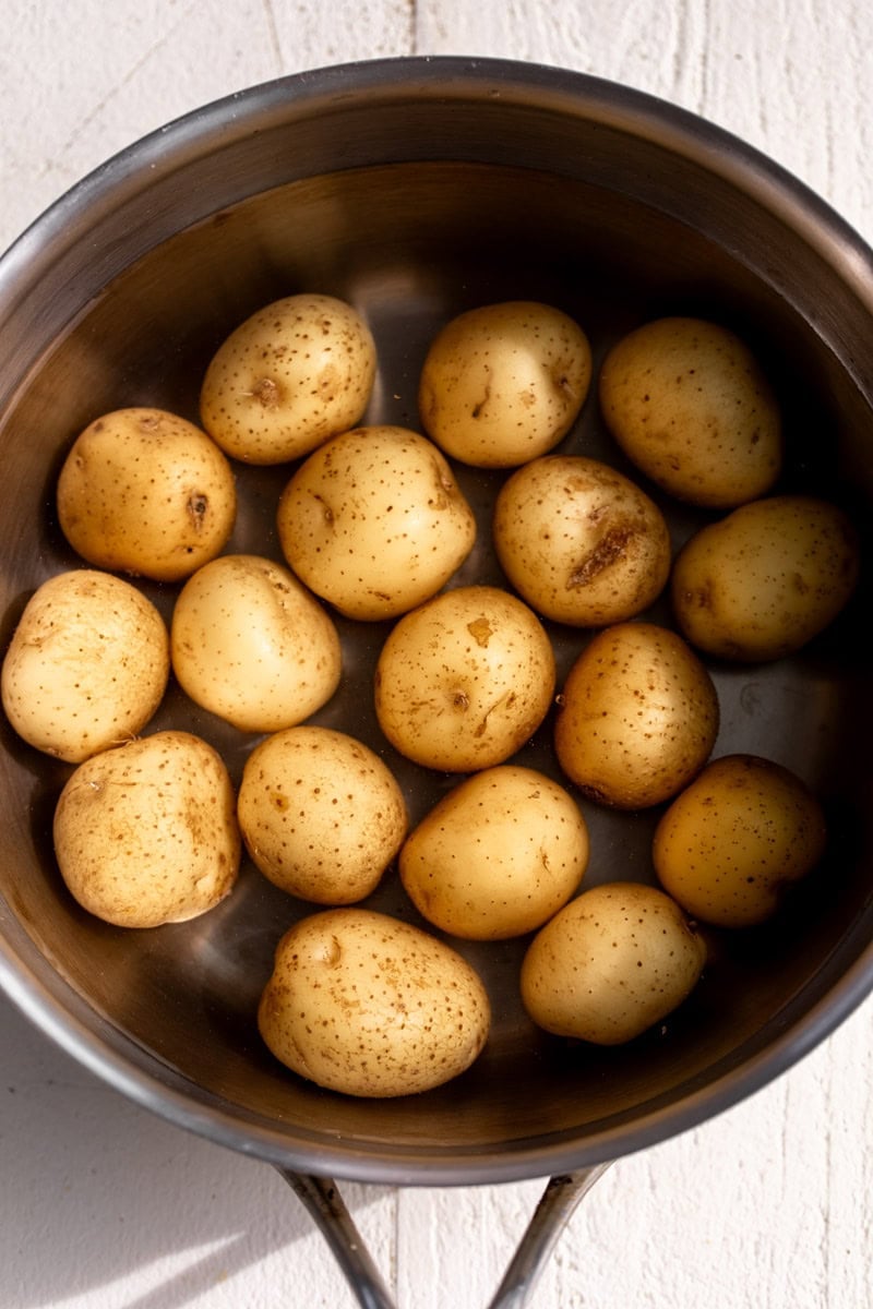 small boiled potatoes.