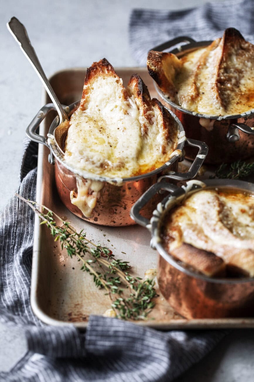 The best French onion soup recipe made from a few simple ingredients.