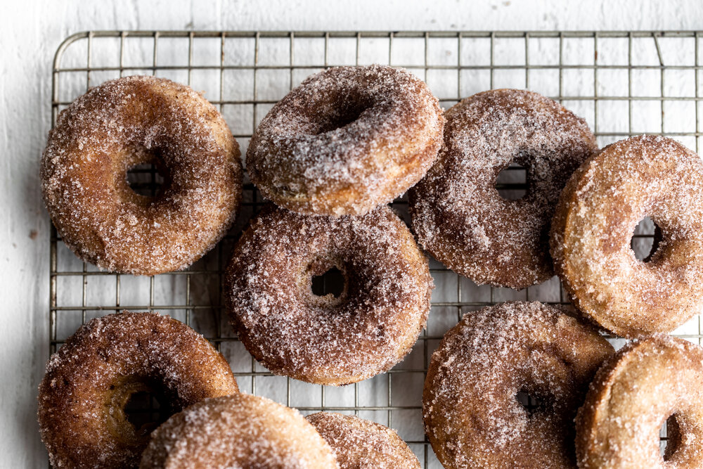 Apple Cider Donuts on wire cooling rack