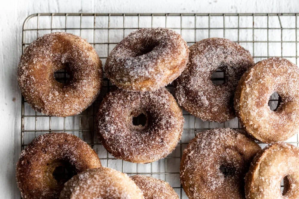 Apple Cider Donuts on wire cooling rack