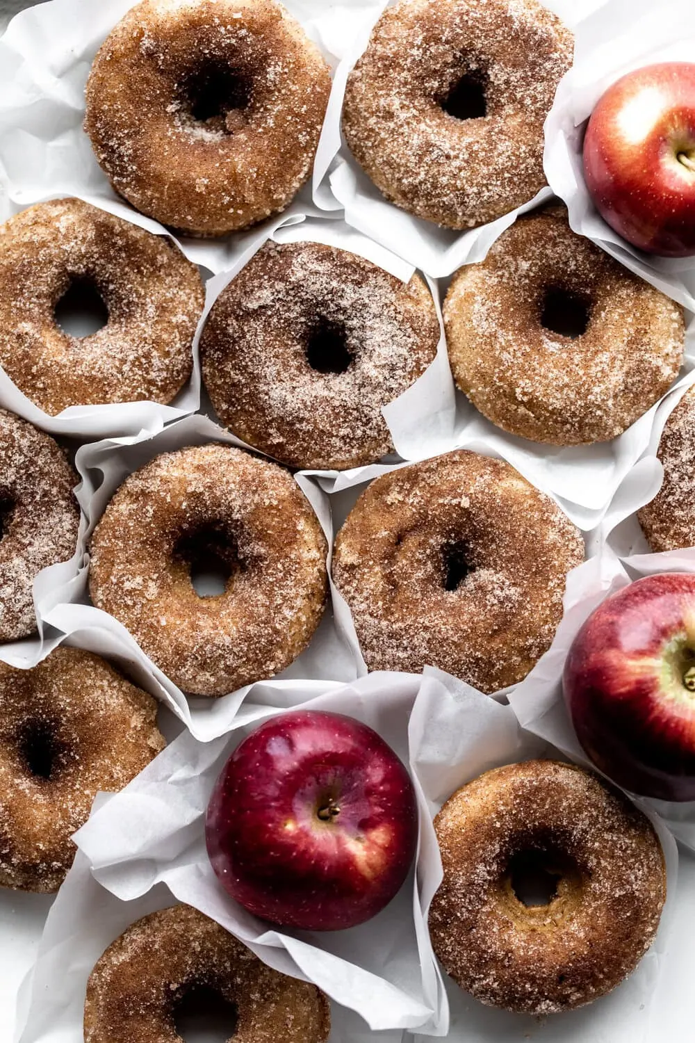 Apple Cider Donuts coated in cinnamon sugar
