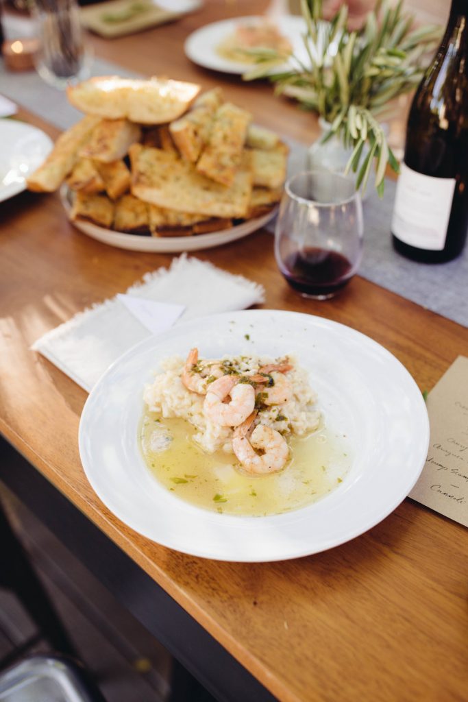 shrimp scampi risotto.
