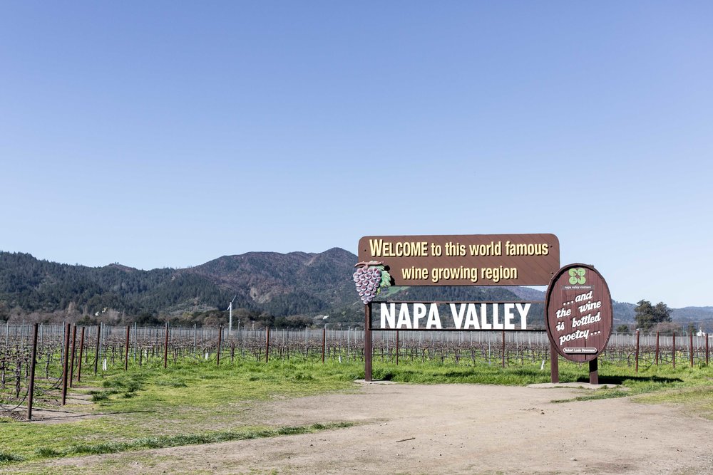 napa valley welcome sign