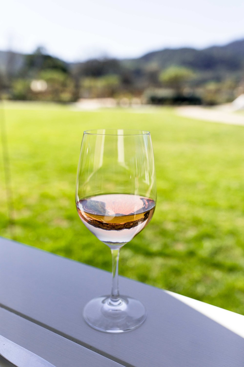 glass of rose napa valley california