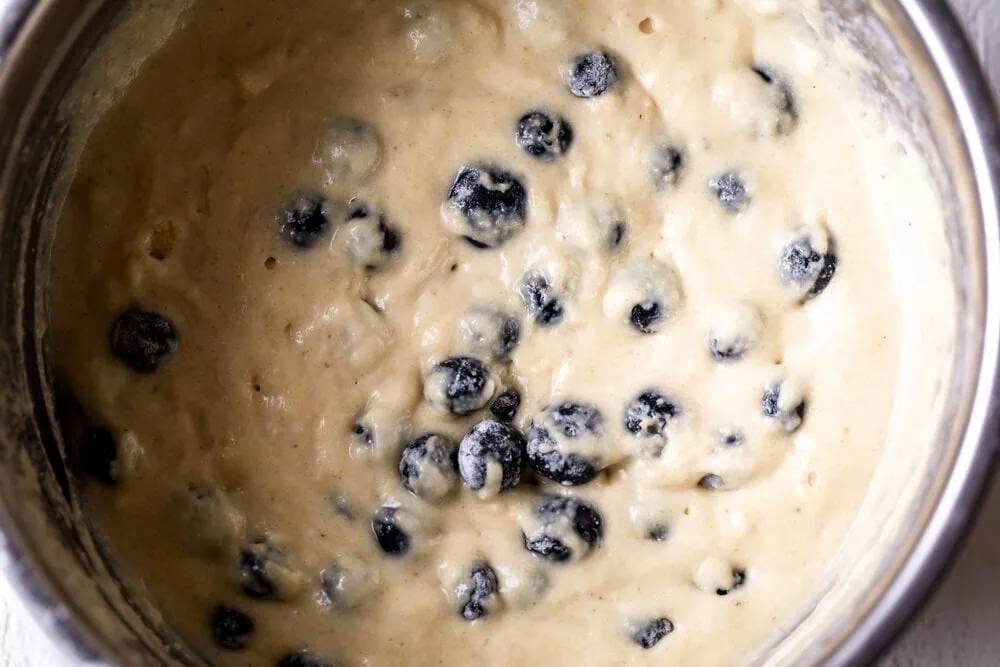 Blueberry Cornmeal Pancake batter 