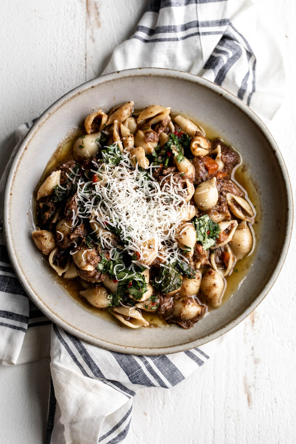 Braised Oxtail Ragu with Chile Gremolata recipe