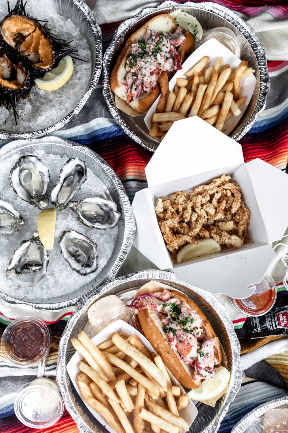 Broad Street Oyster Co. with oysters lobster roll and fried clams 