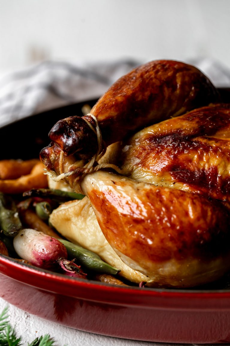 ButtermilkBrined Curry Roast Chicken with Spring Vegetables Cooking