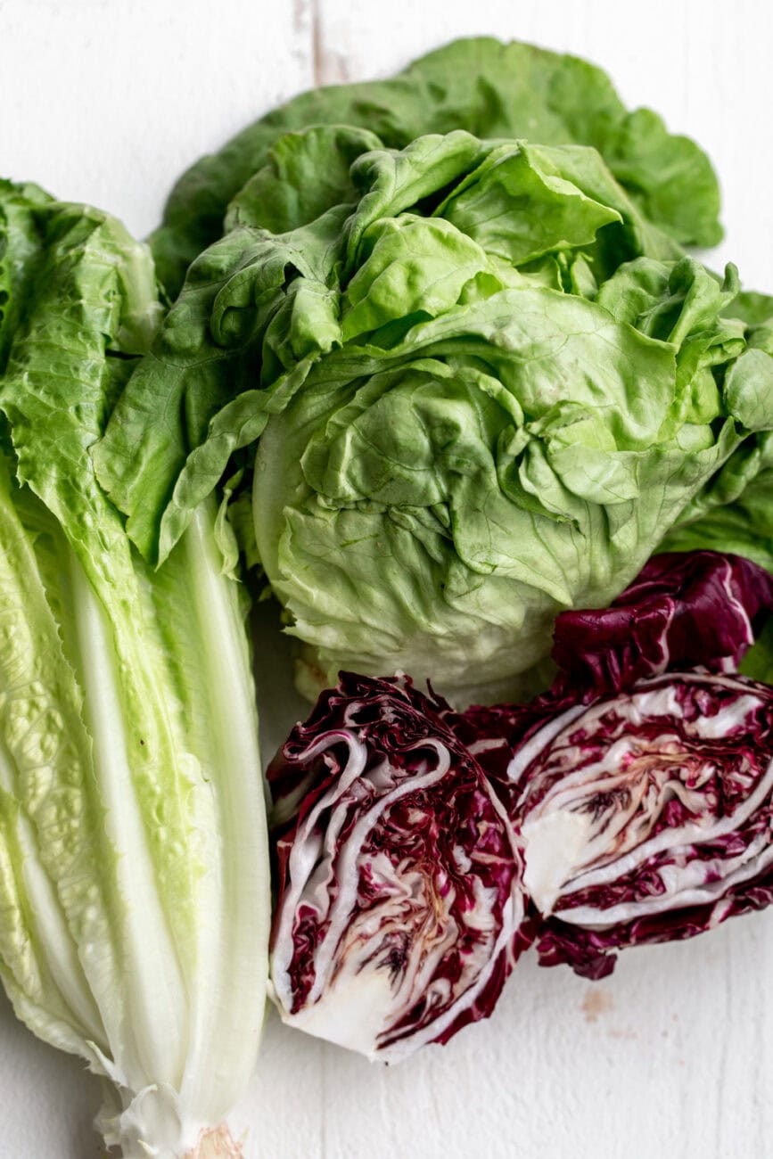 romaine, radicchio and butter lettuce.