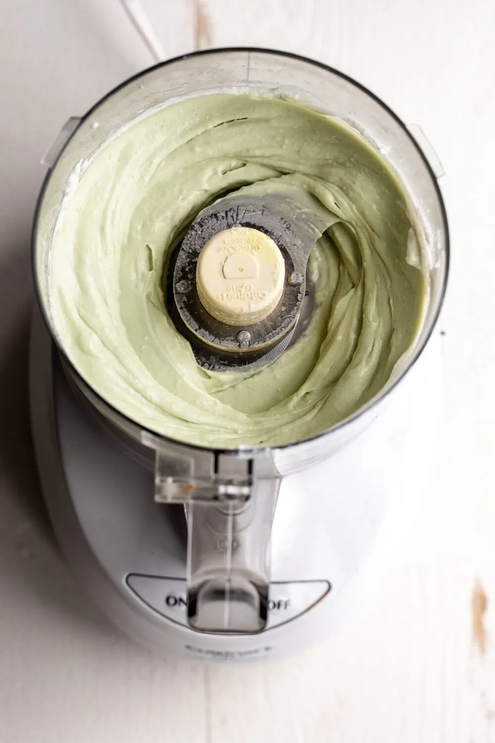 avocado crema in food processor