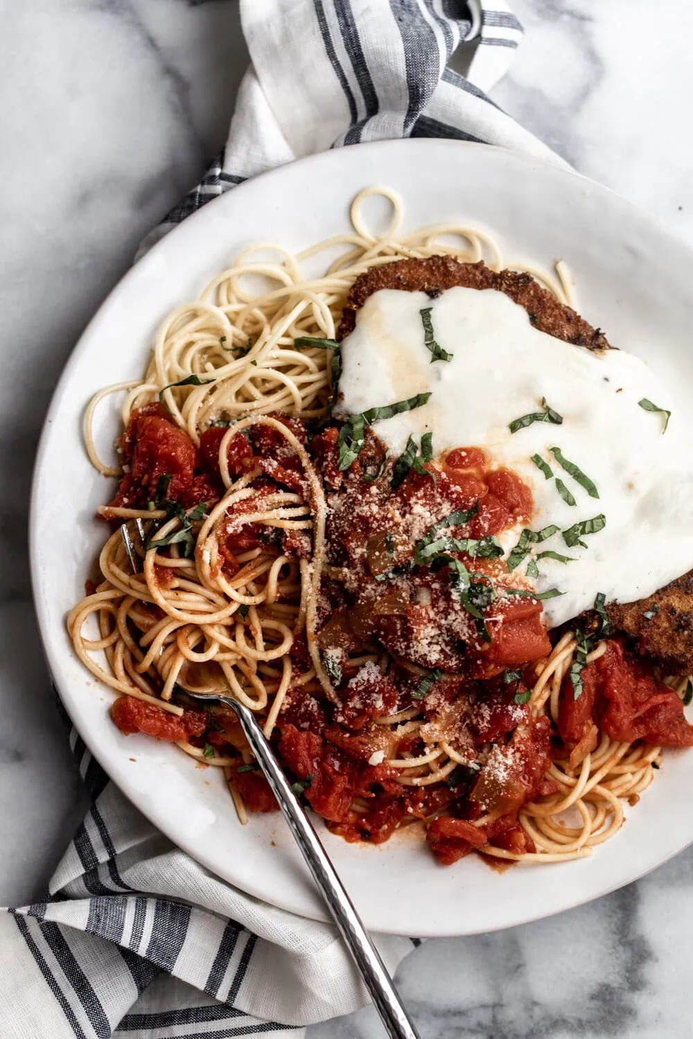 Chicken parmesan with spaghetti recipe