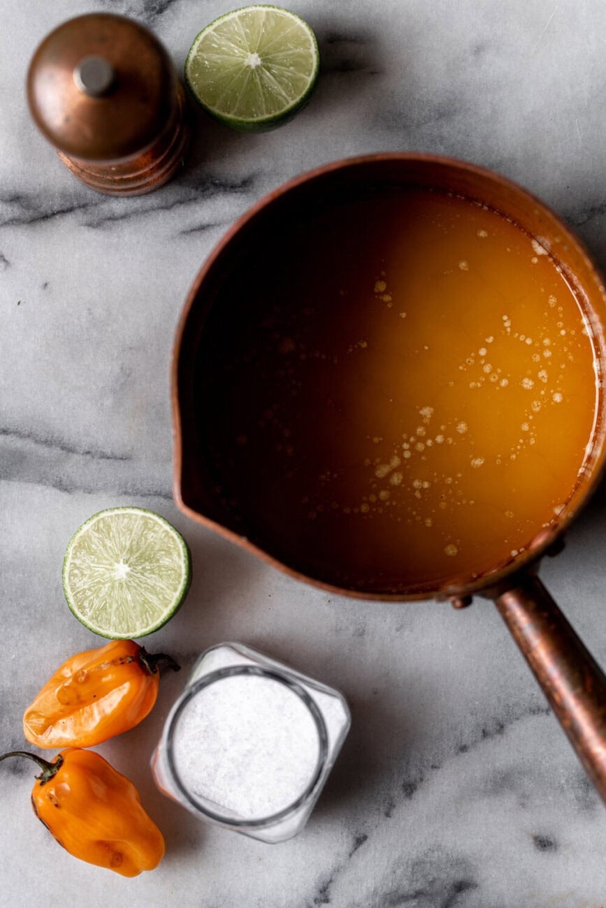 habanero lime butter with ingredients.