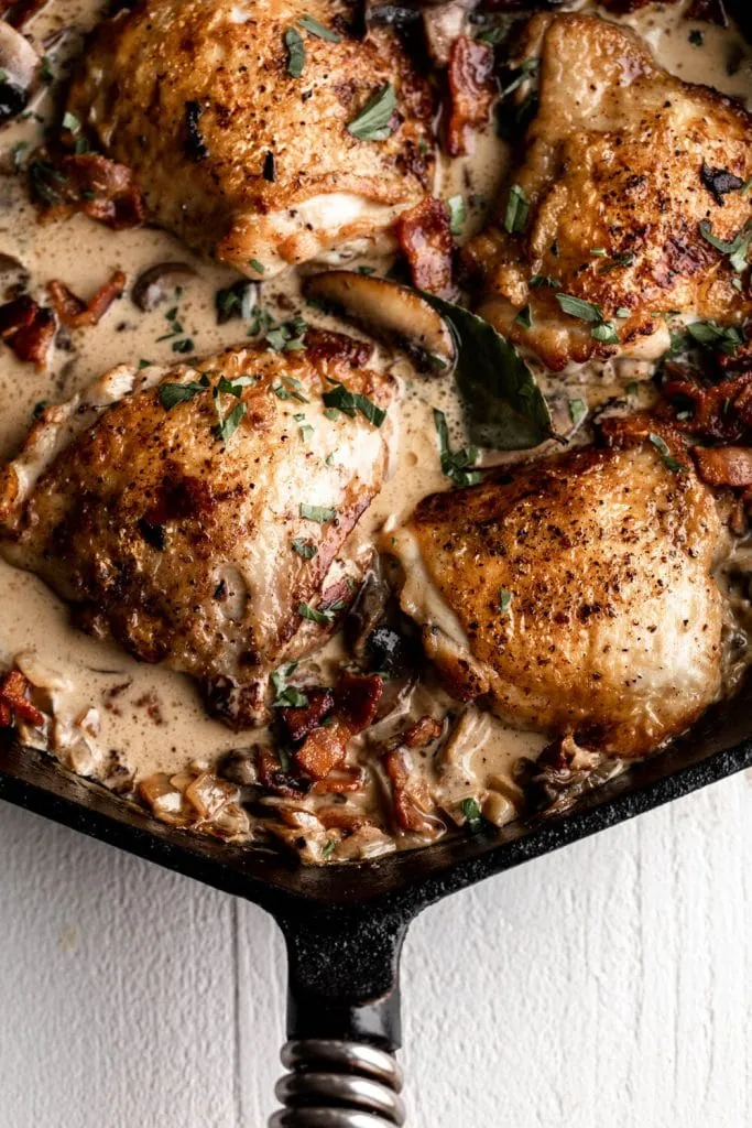 Coq au Vin Blanc - Menus for Valentines Day at Home
