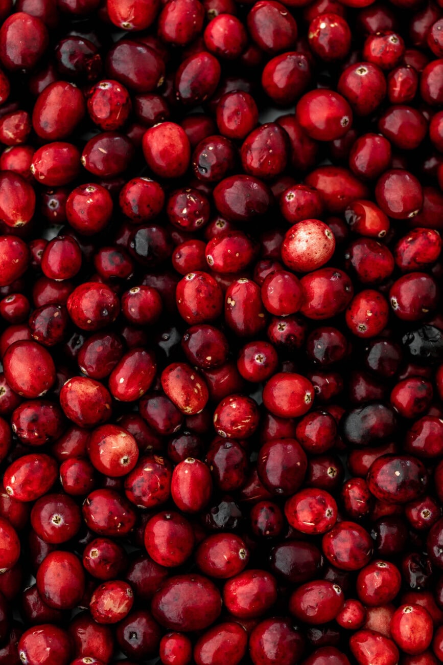 fresh cranberries.