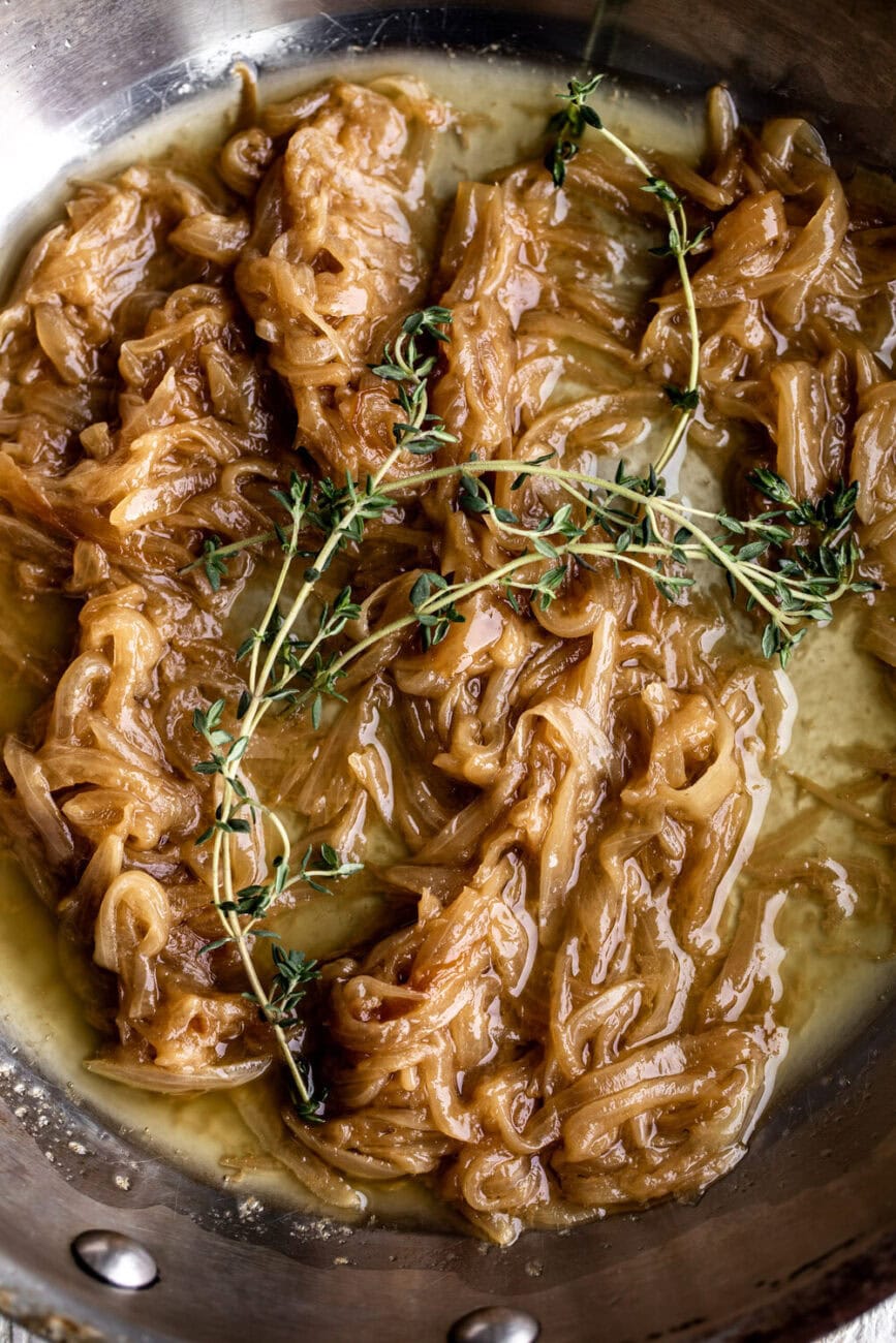 onion soubise simmered in butter.