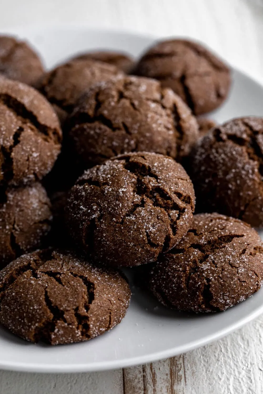 Soft Gingersnap Cookies rolled in sugar