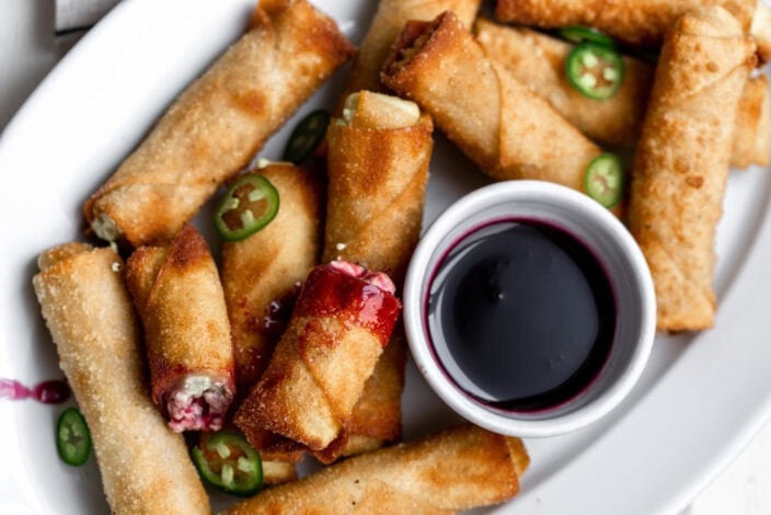 Jalapeño Egg Rolls with Huckleberry Syrup recipe.