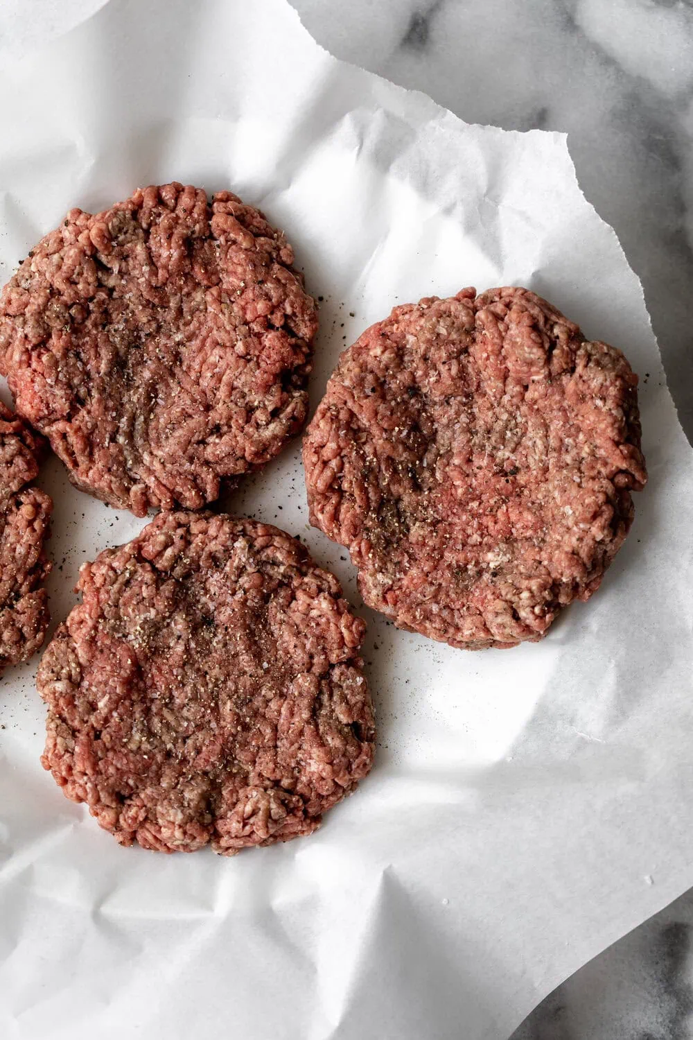 shaped beef burger patties