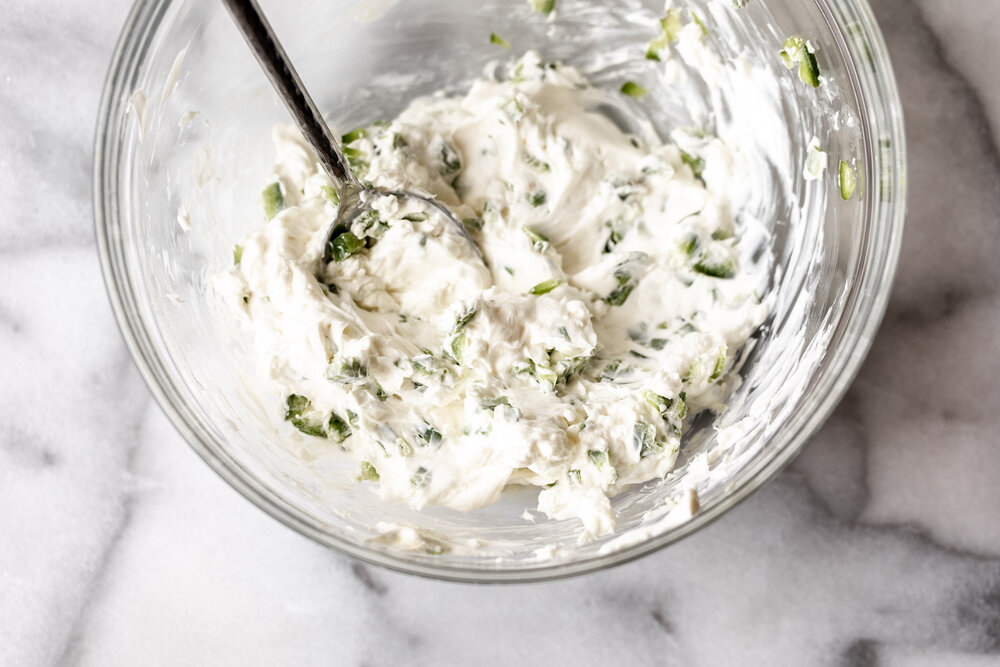 jalapeño cream cheese mixture