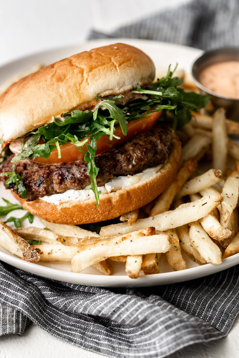 Lamb Burger with Harissa Aioli - Cooking with Cocktail Rings