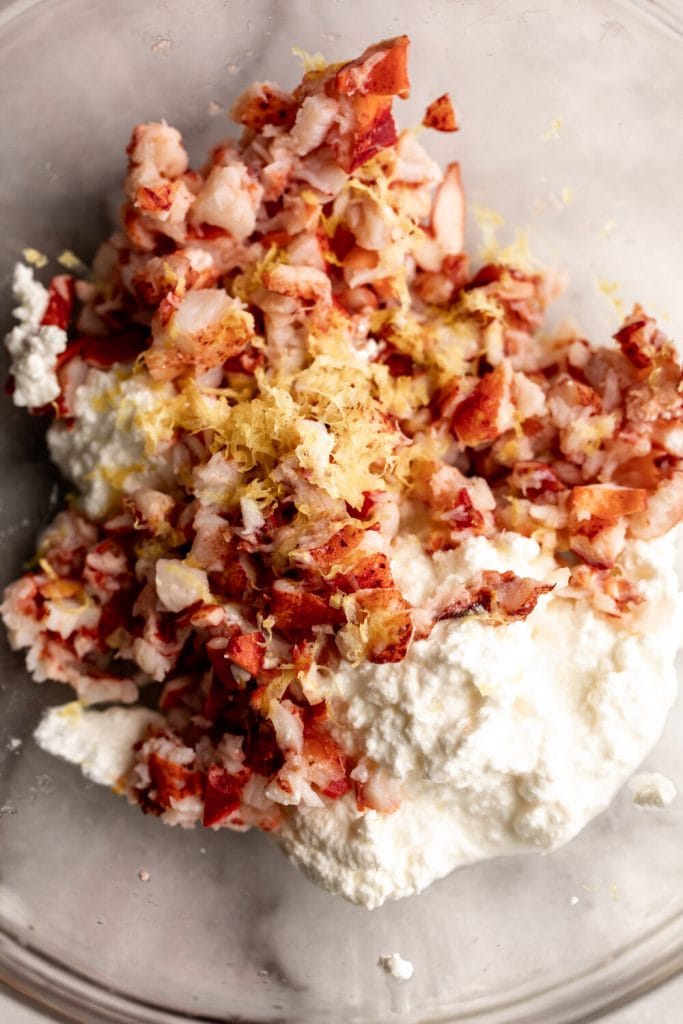 Lobster Ravioli in Vodka Sauce Cooking with Cocktail Rings