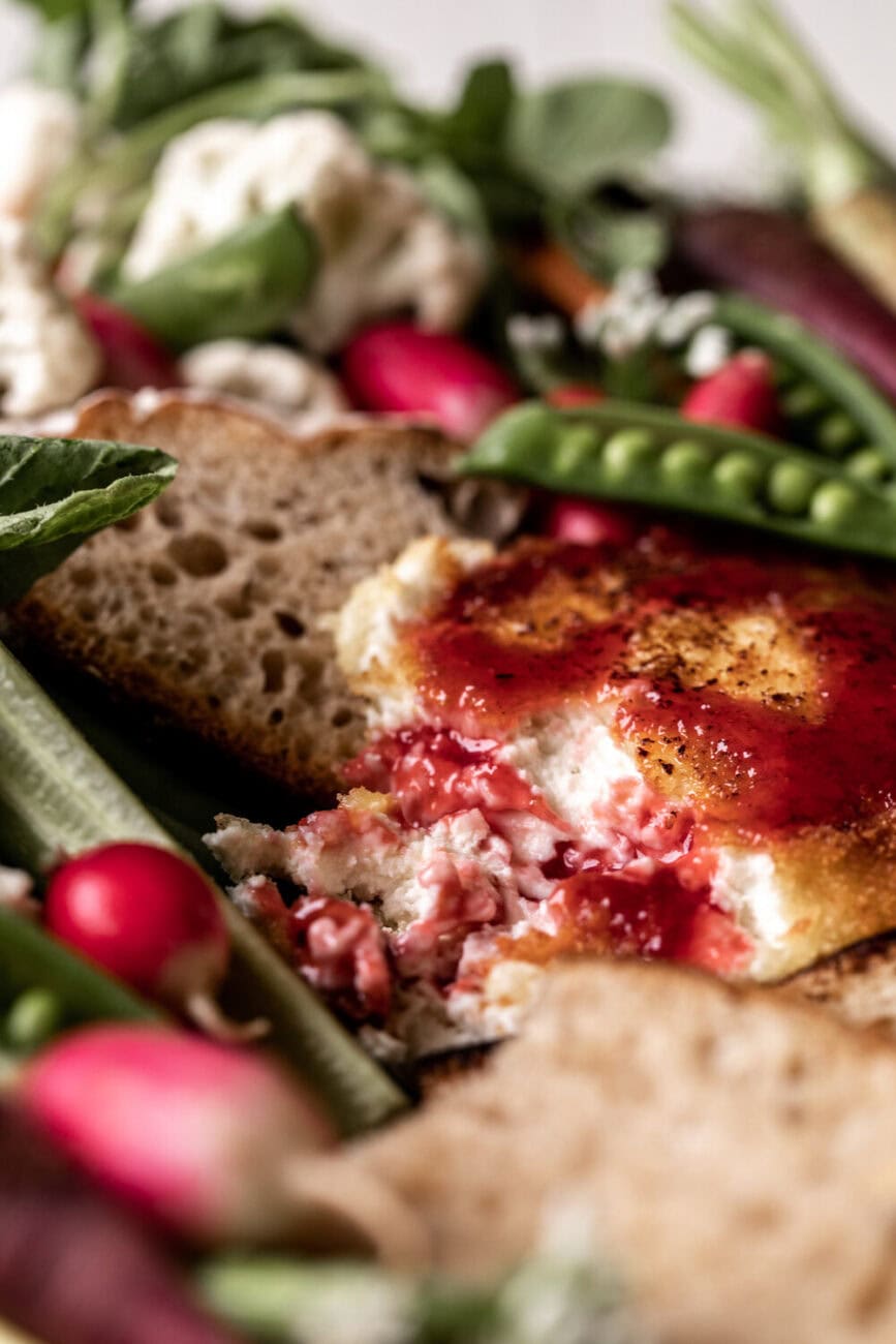 Pan-Fried Goat Cheese with Hot Raspberry Honey recipe. 
