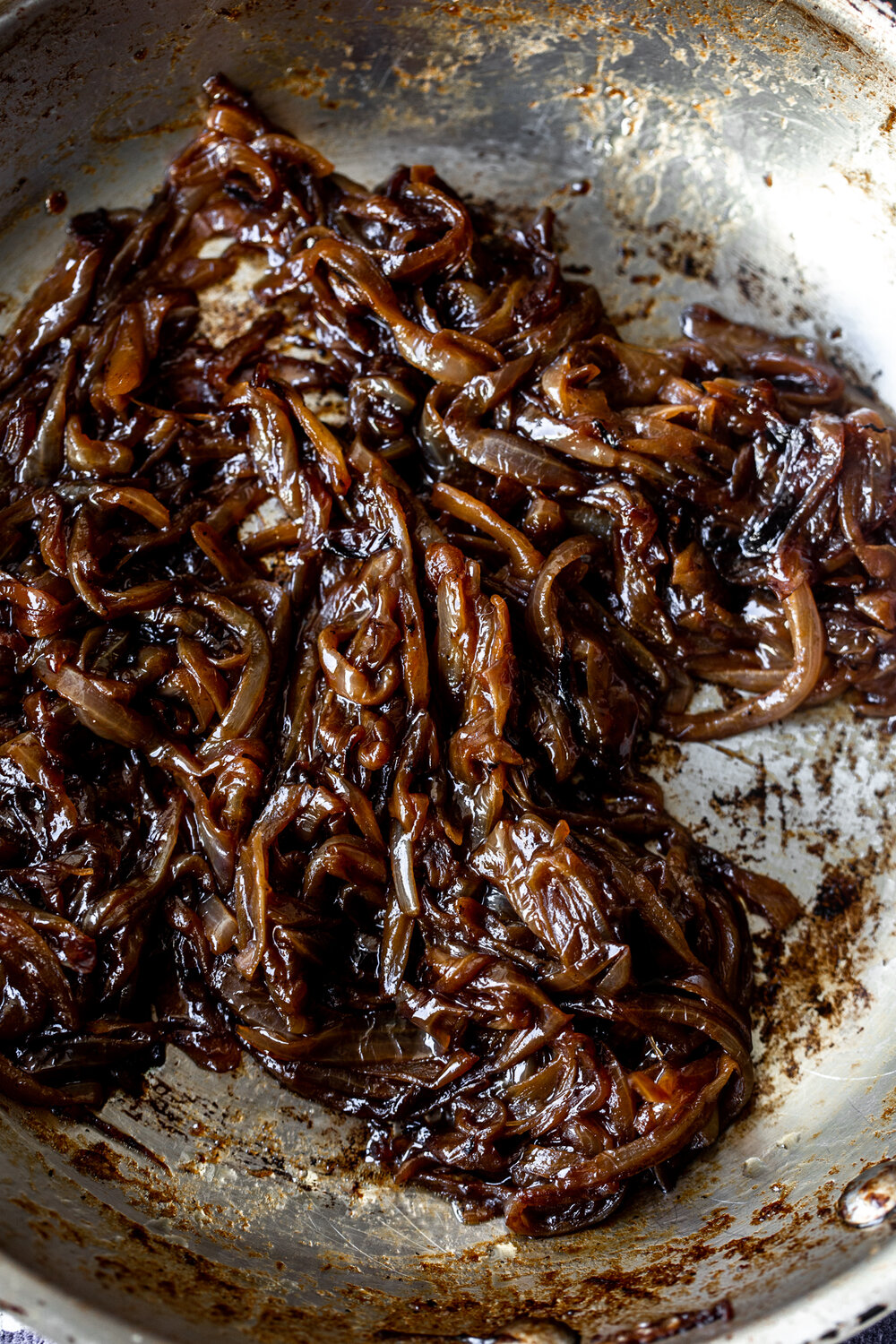 caramelized onions in pan