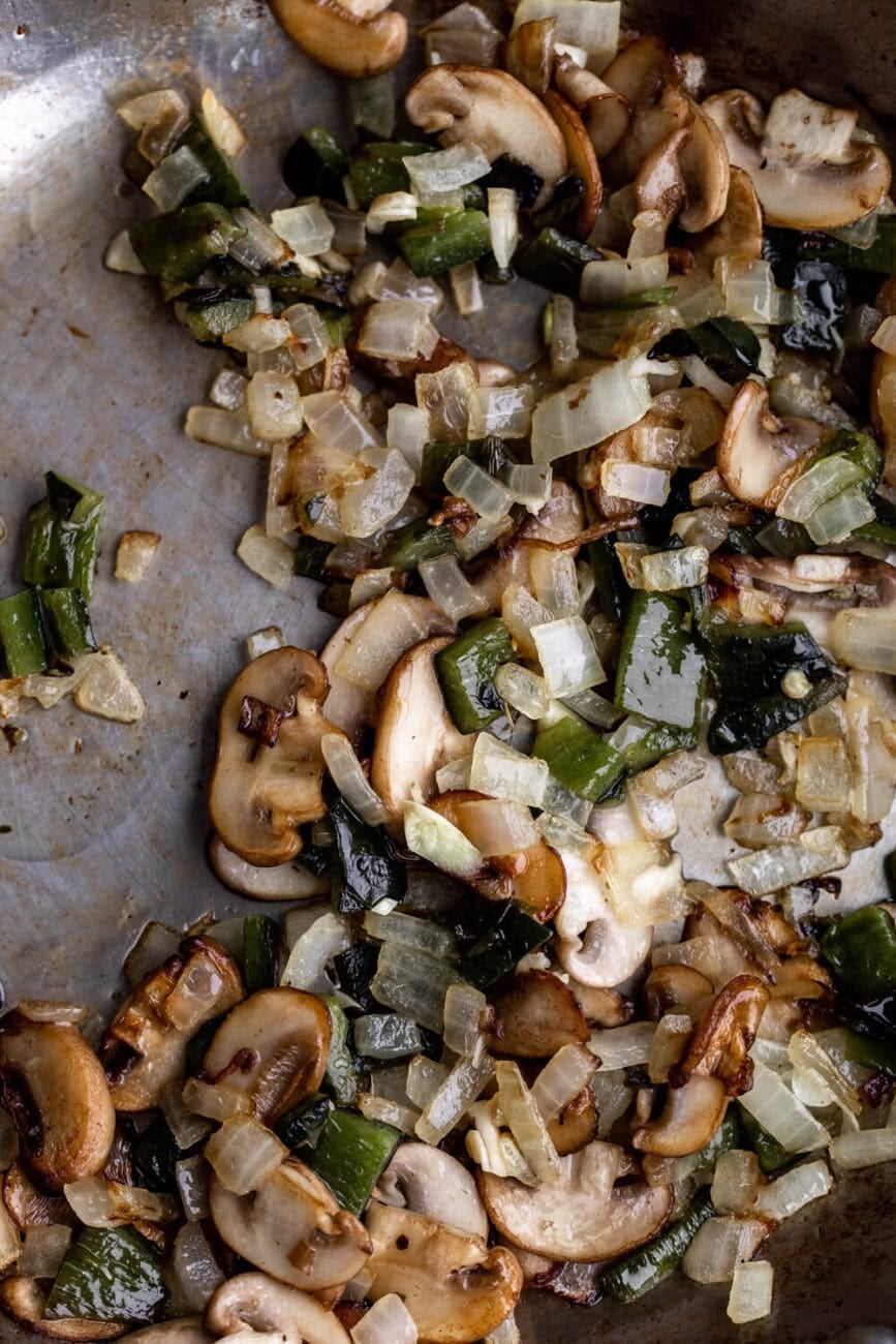 sautéed onion poblano peppers.