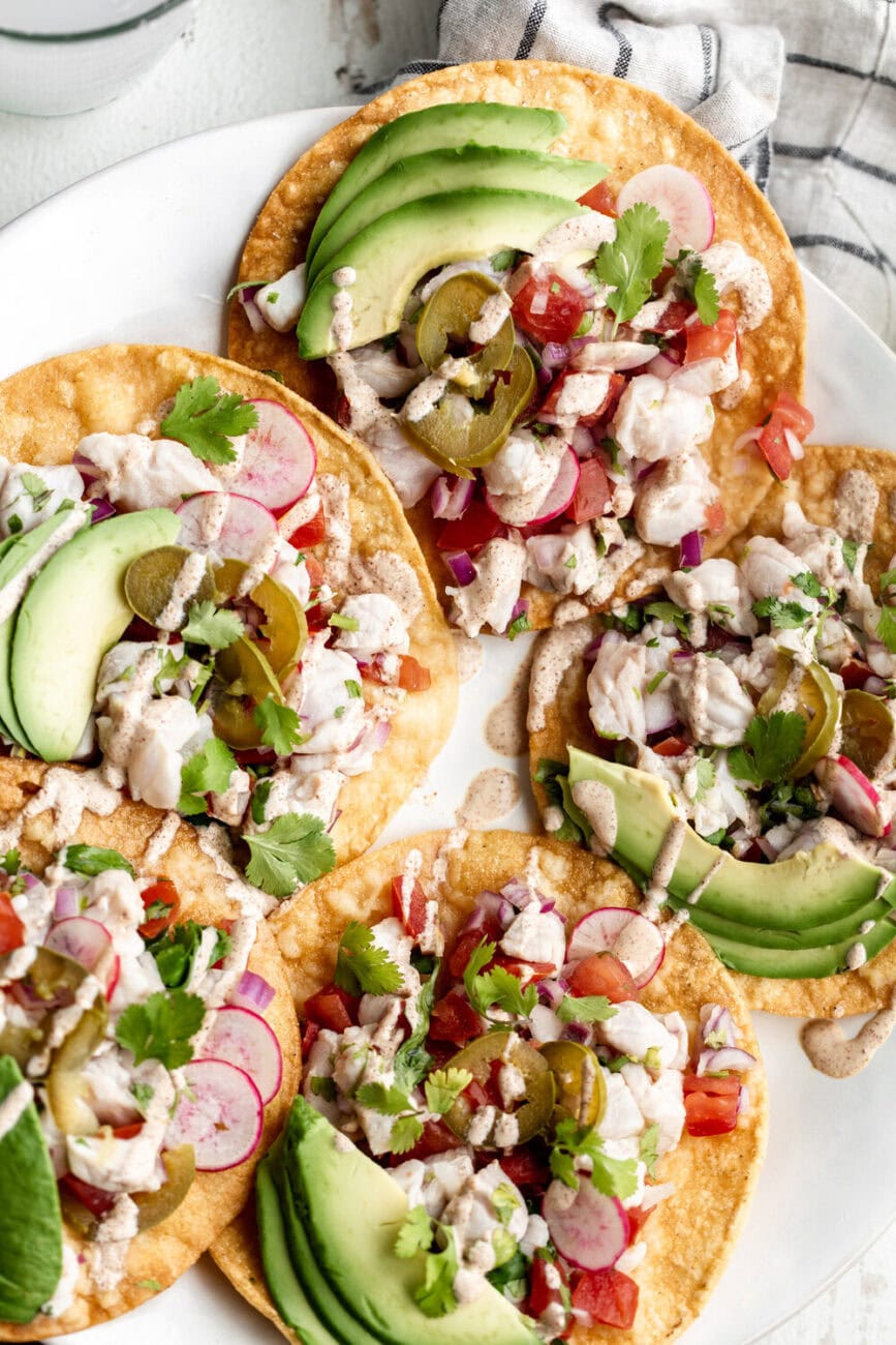 Rio Luna Baja Fish Tostada recipe.