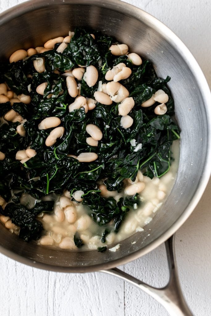 Roast Chicken Legs with Braised Kale and White Beans Cooking with Cocktail Rings