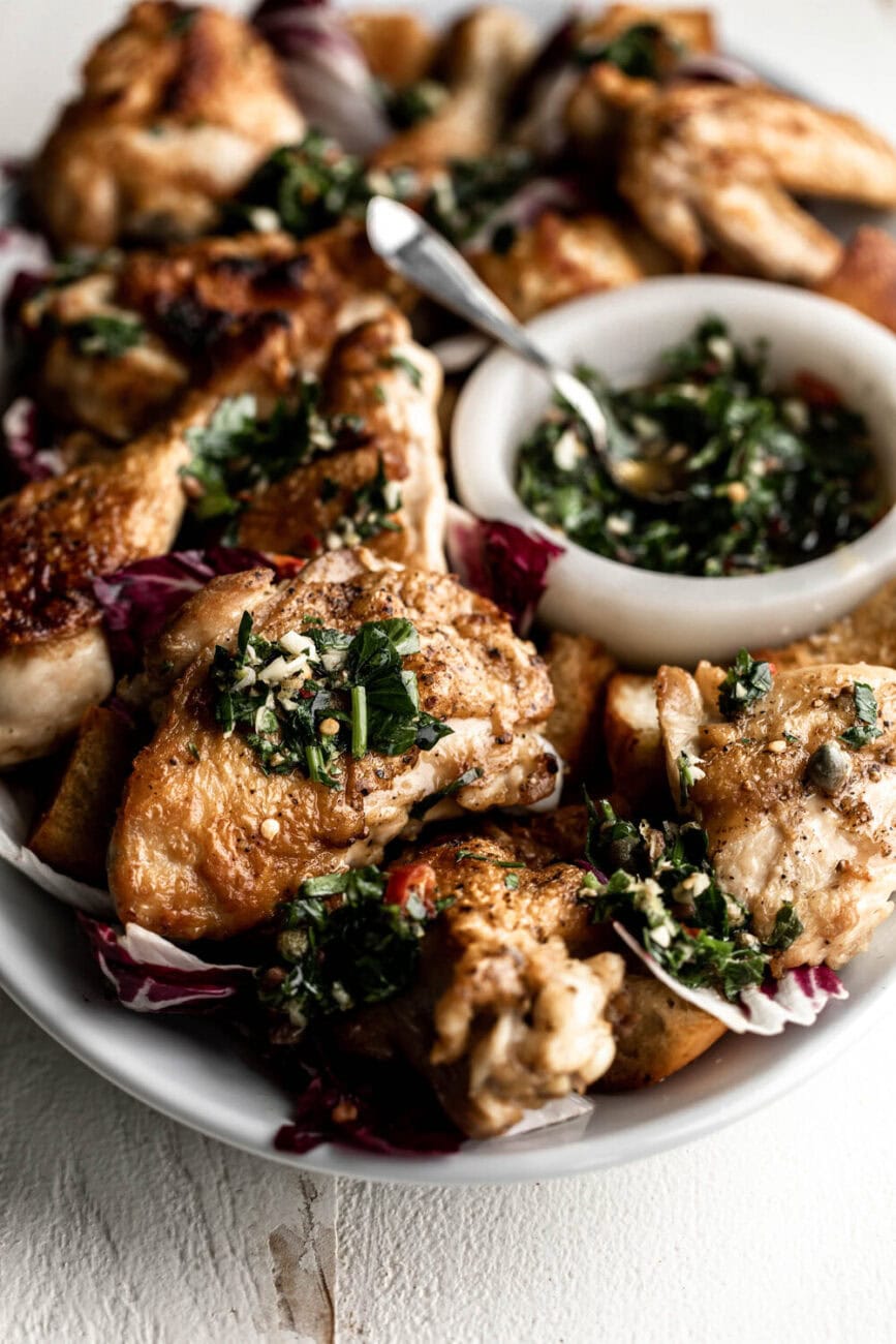 Roasted Chicken with Italian Salsa Verde.