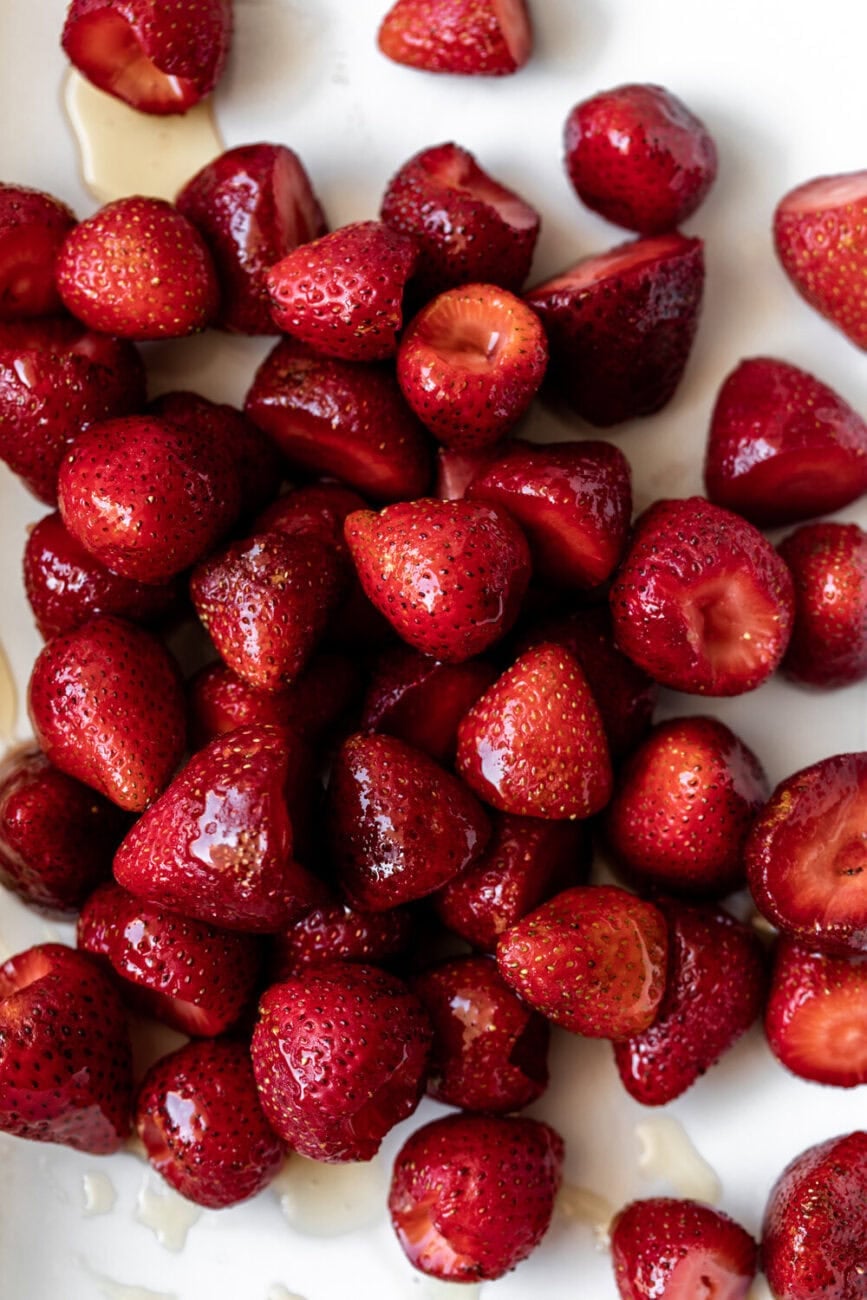 strawberries and honey.